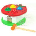 Red Apple Box Hammering Ball Game Bon Jouets en bois